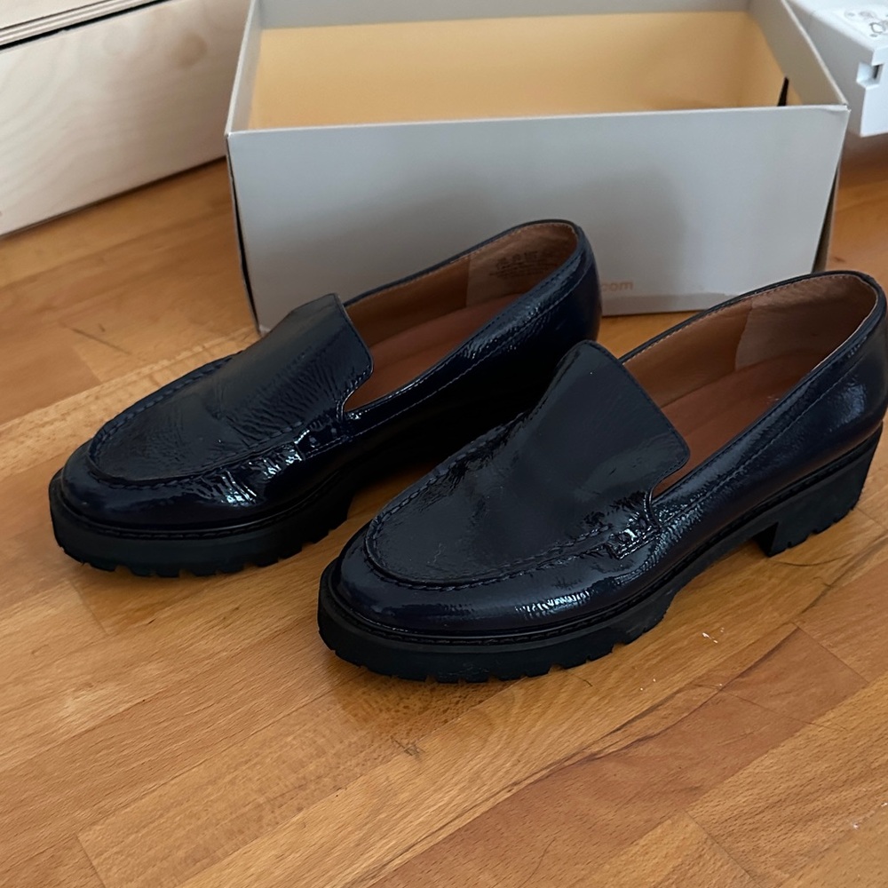 SARTO By Franco Sarto Glossy Black Loafers